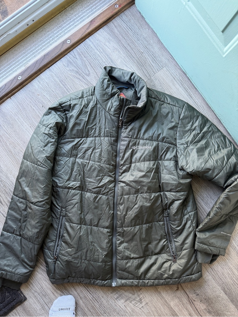 Columbia Olive Green Quilted Puffer Jacket